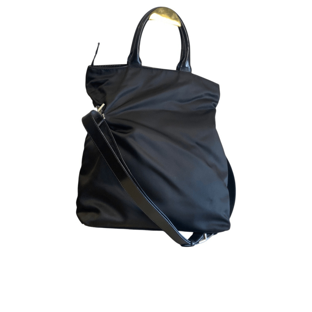 GUCCI Tote Bag Large Shoulder Leather Black Nylon - Picture 3 of 13